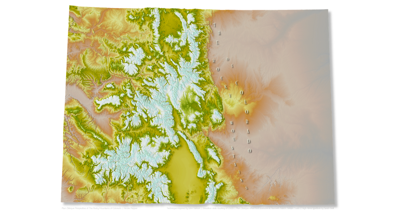 Terrain Map of Colorado