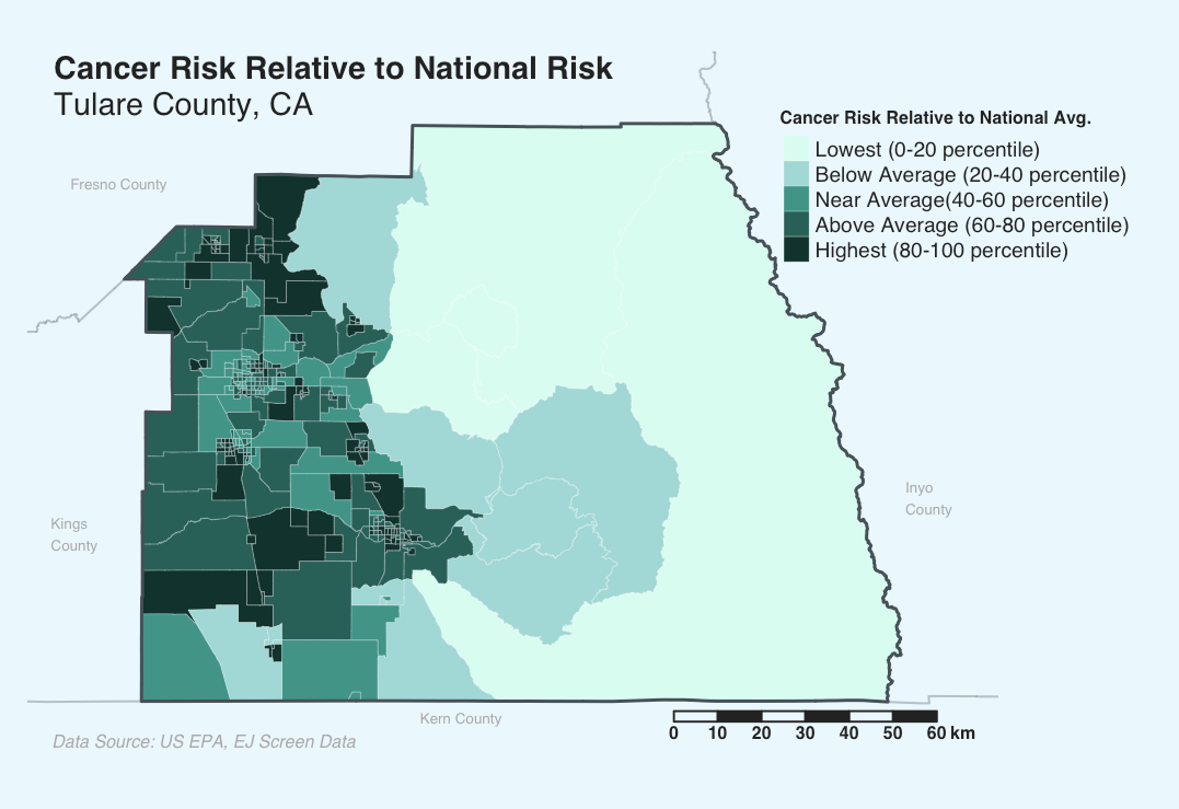 Tulare County Percent Cancer Rate